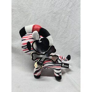 Tokidoki Unicorno Plush - ZAMBA (Small - 7.5 inch) - Red White Black Zebra